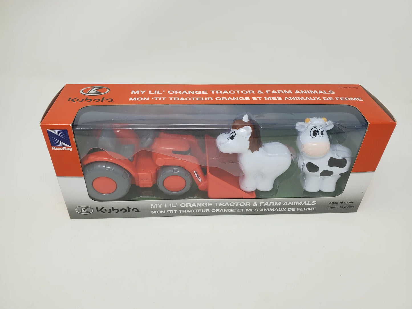 Kubota Toy Kubota Tractor with Cow and Horse