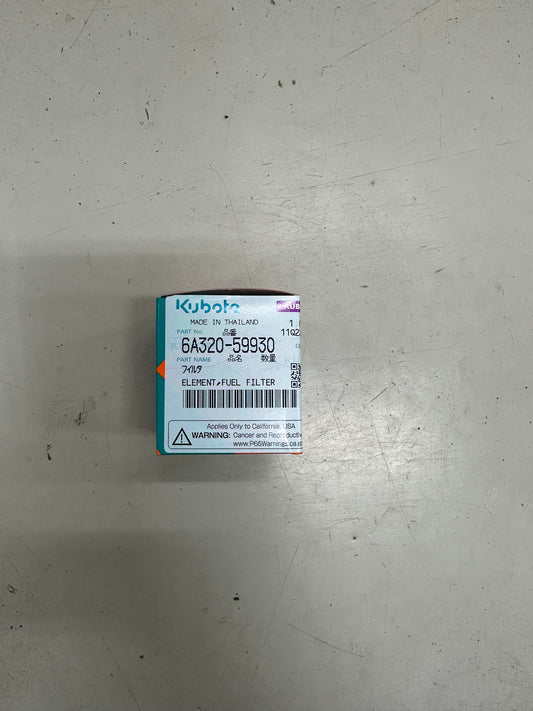 Kubota Fuel Filter 6A32059930 + o-rings 6A32059940 and 6A32059950