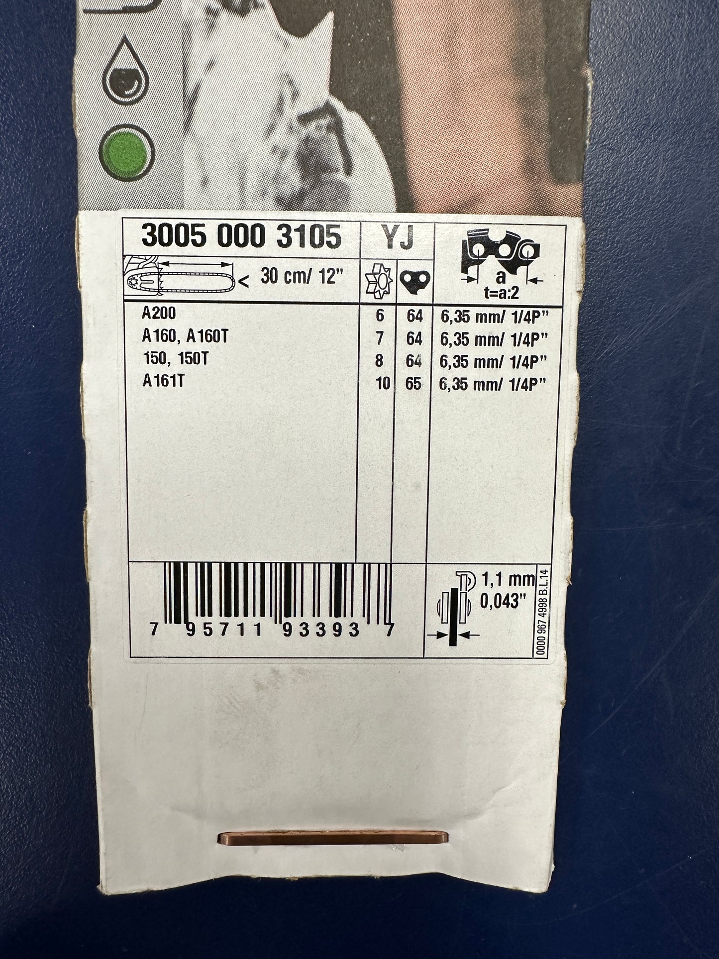 Stihl 12" Carving Bar Fit to MS170 30050003105