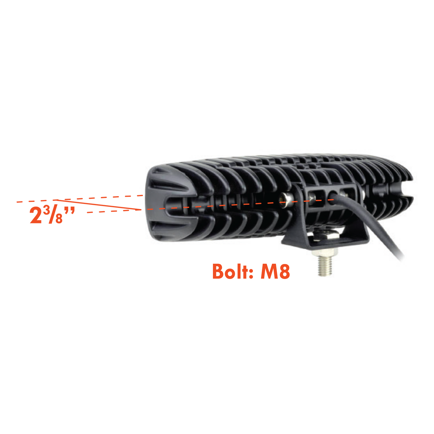 Uni-bond Lighting Rectangular LED Flood Lamp with Amber Flash