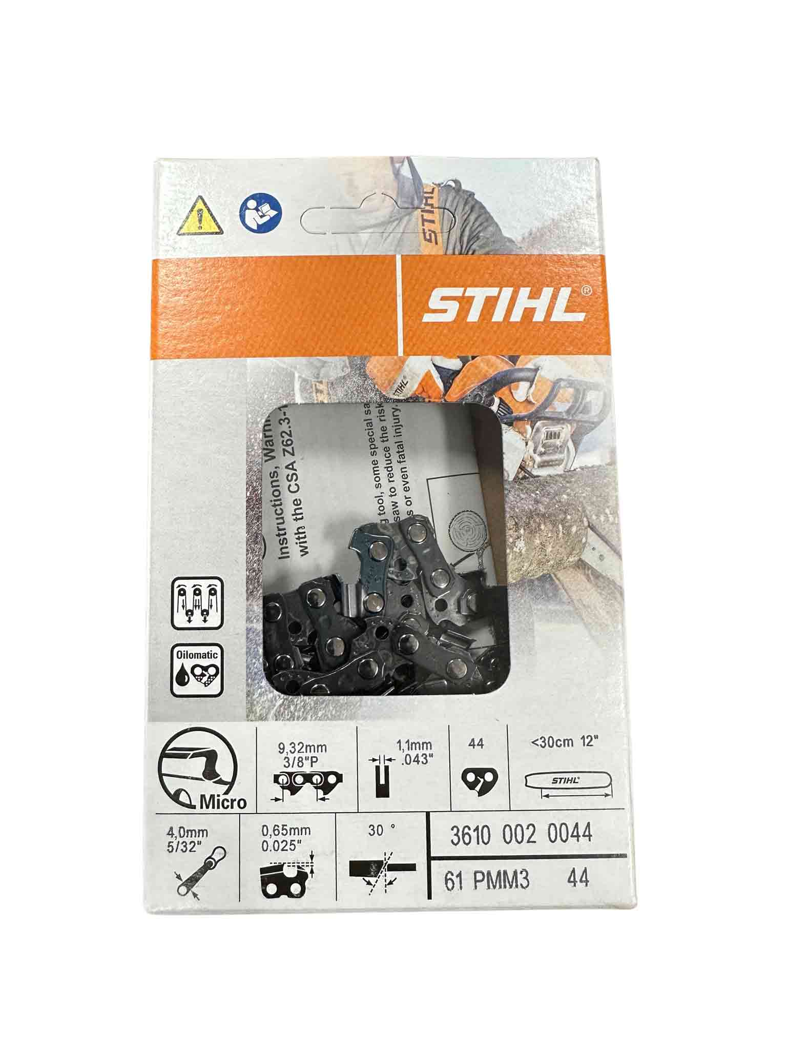 MH33　オーダー Stihl Replacement Chain 61PMM344E 12