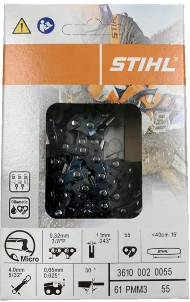 Stihl Replacement Chain 61PMM355E 16" for Stihl MS170 & MS180