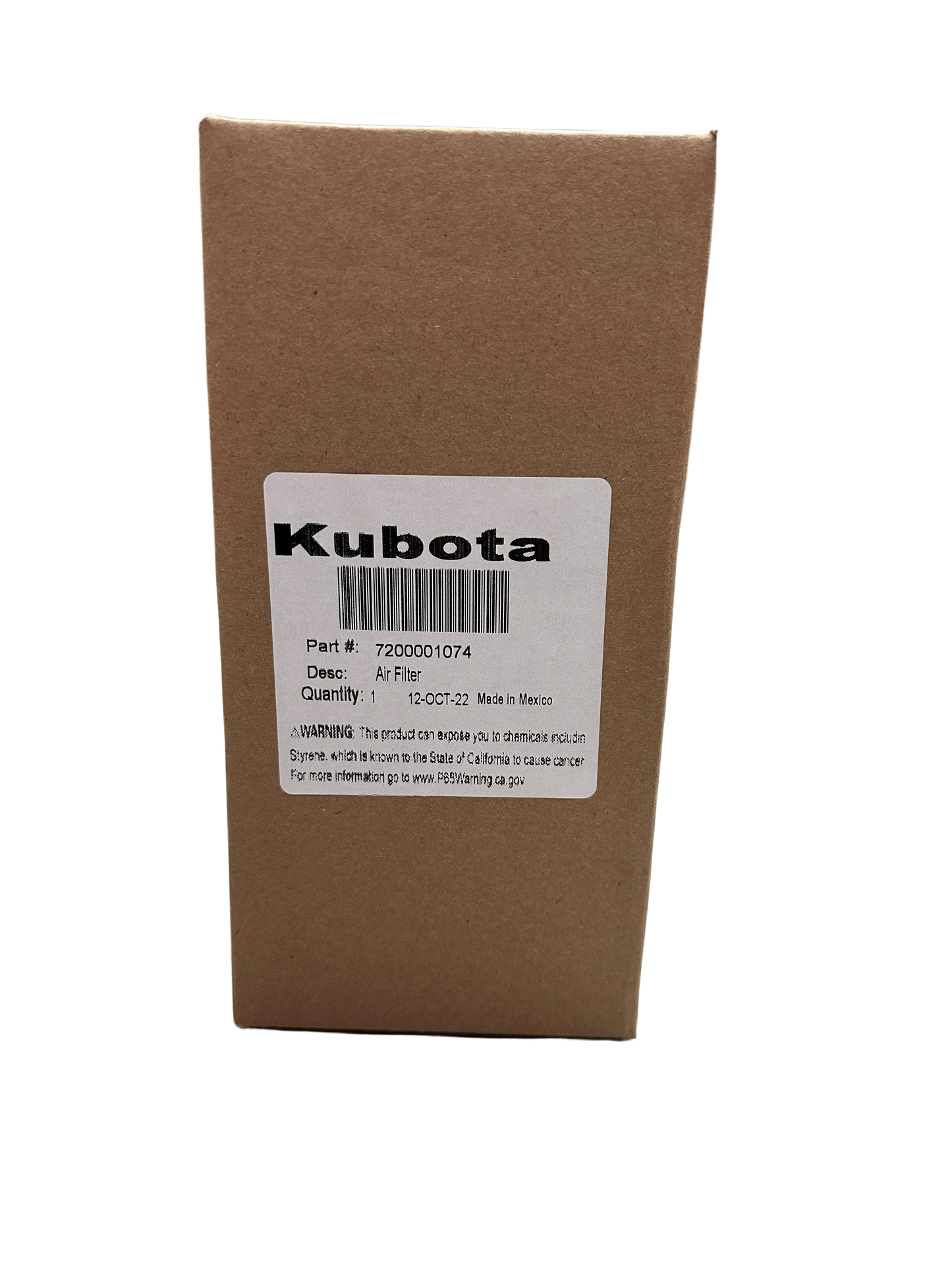 Kubota Air Filter 7200001074