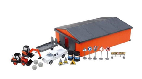 Kubota Toy Kubota Construction Equipment Shed Set