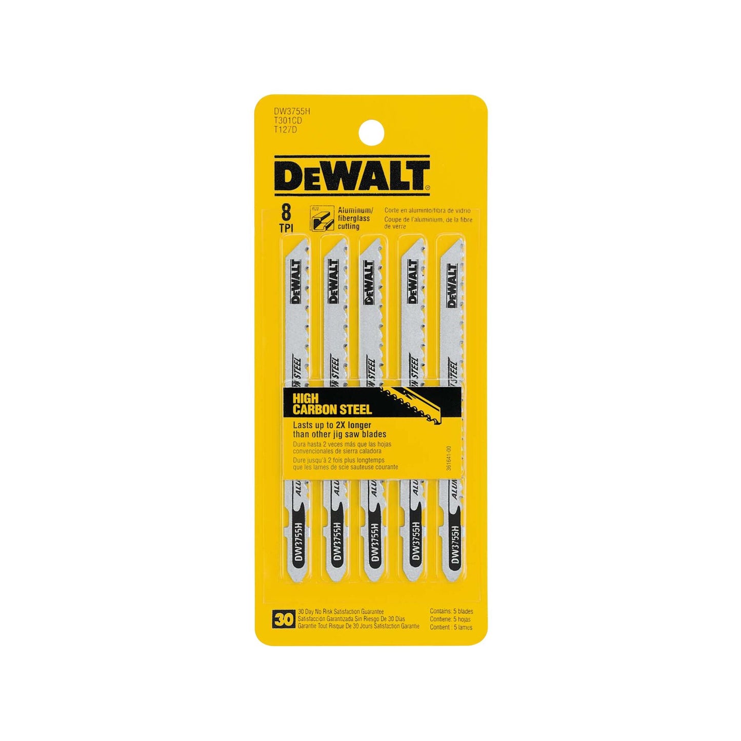 DeWalt 4" 6 TPI Aluminum Fibreglass T Shank Jig Saw Blade (5 PK)