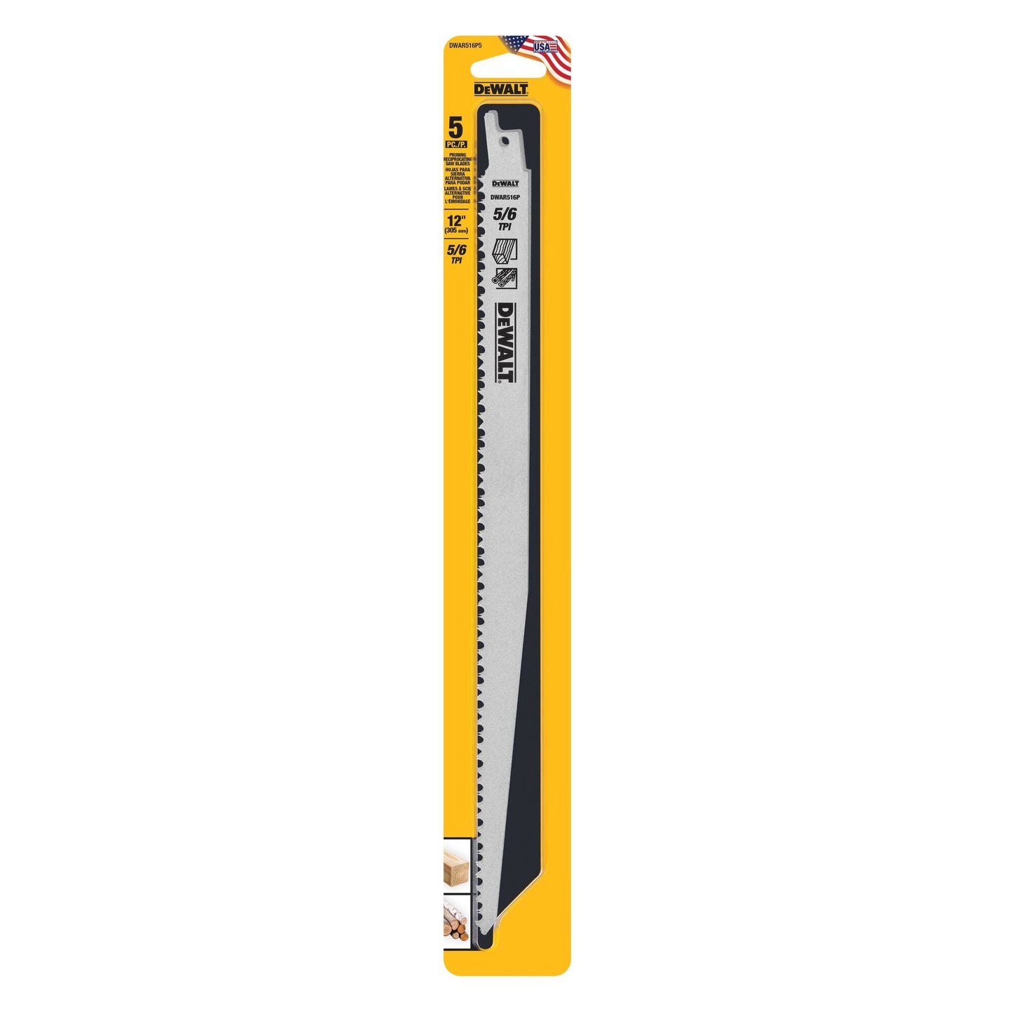 DeWalt 12" 6 TPI Pruning (5 PK)