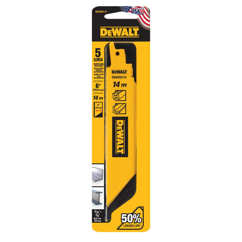 DeWalt 6" 14 TPI 1" Extreme Metal (5 PK)