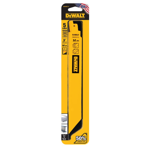 DeWalt 9" 14 TPI 1" Extreme Metal (5 PK)