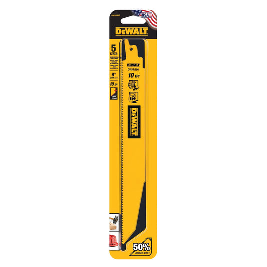 DeWalt 9" 10 TPI 1" Demo F&R (5 PK)