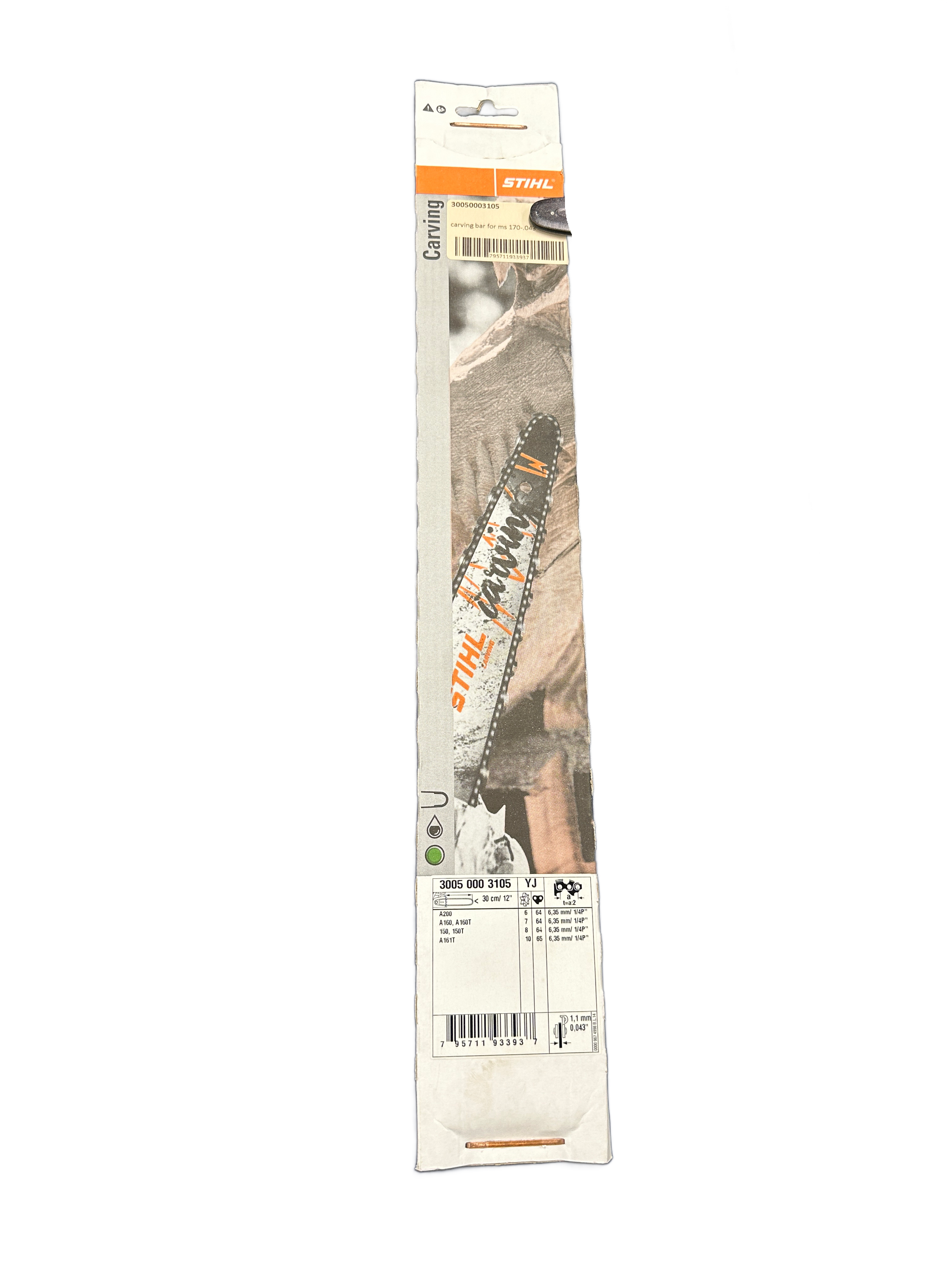 STIHL Genuine 12-Inch Carving Guide Bar - Fits MS170, MS251, And More