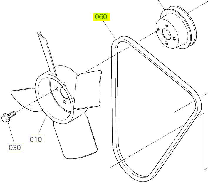 Kubota V BELT (35.0) 1688397010